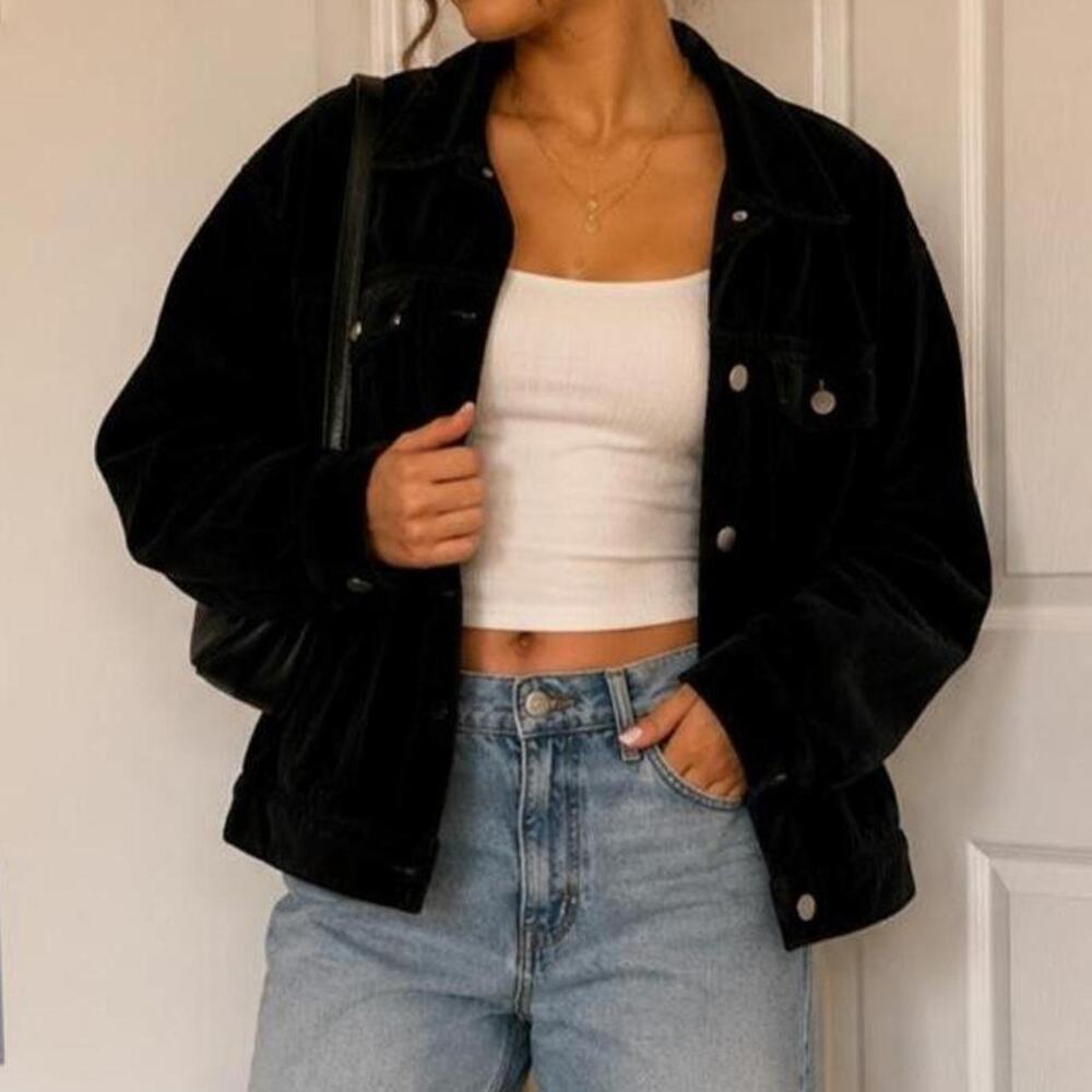 Coldwater creek black velvet jacket